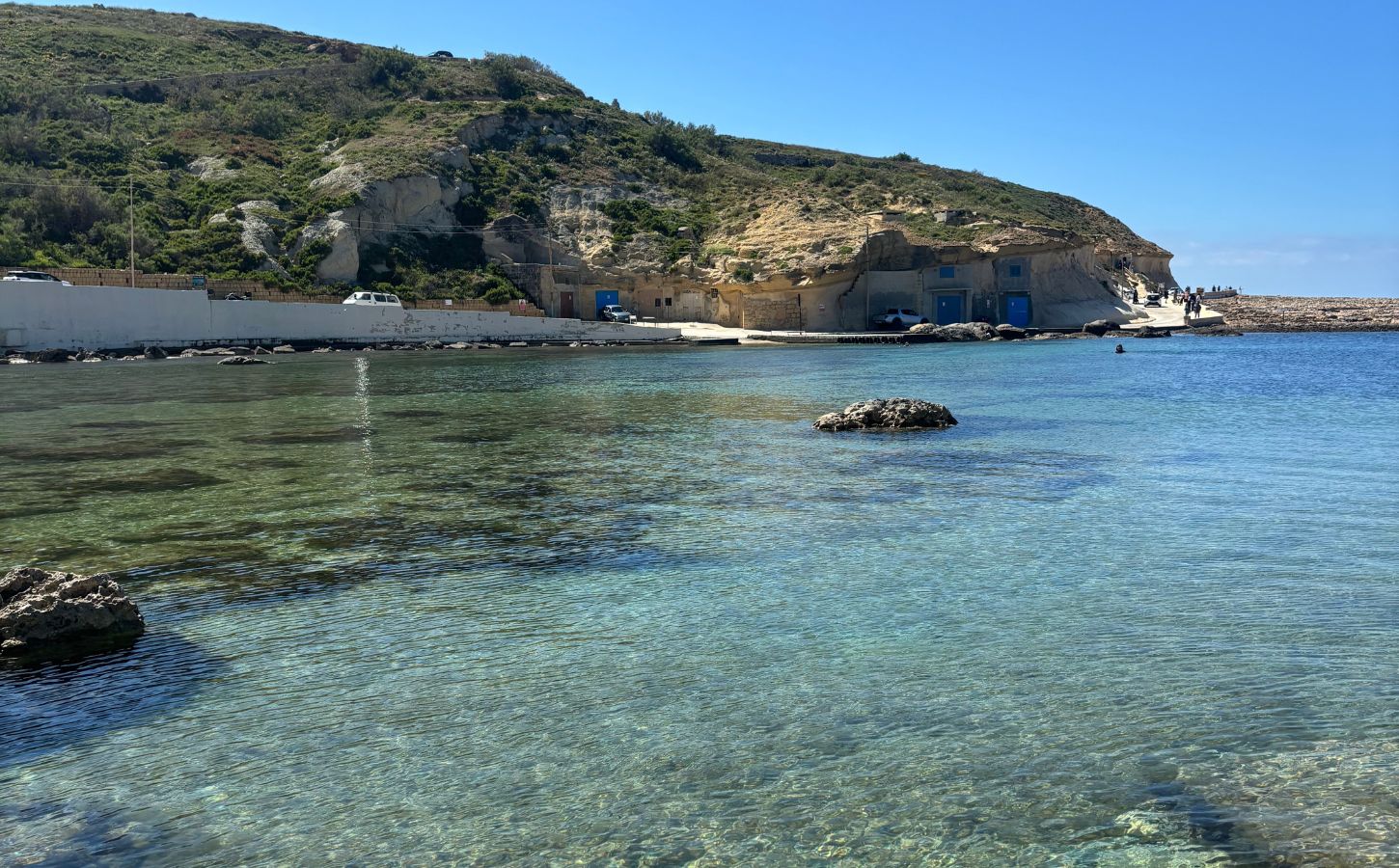 Bahía de Qbajjar en Gozo bahía de Qbajjar, playa, Malta, Gozo