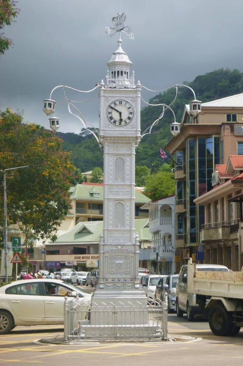 torre del reloj de Mahé, Seychelles torre del reloj de Mahé, islas Seychelles