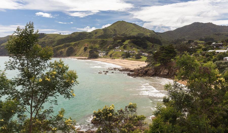 playa de la península de Coromandel costa de la península de Coromandel