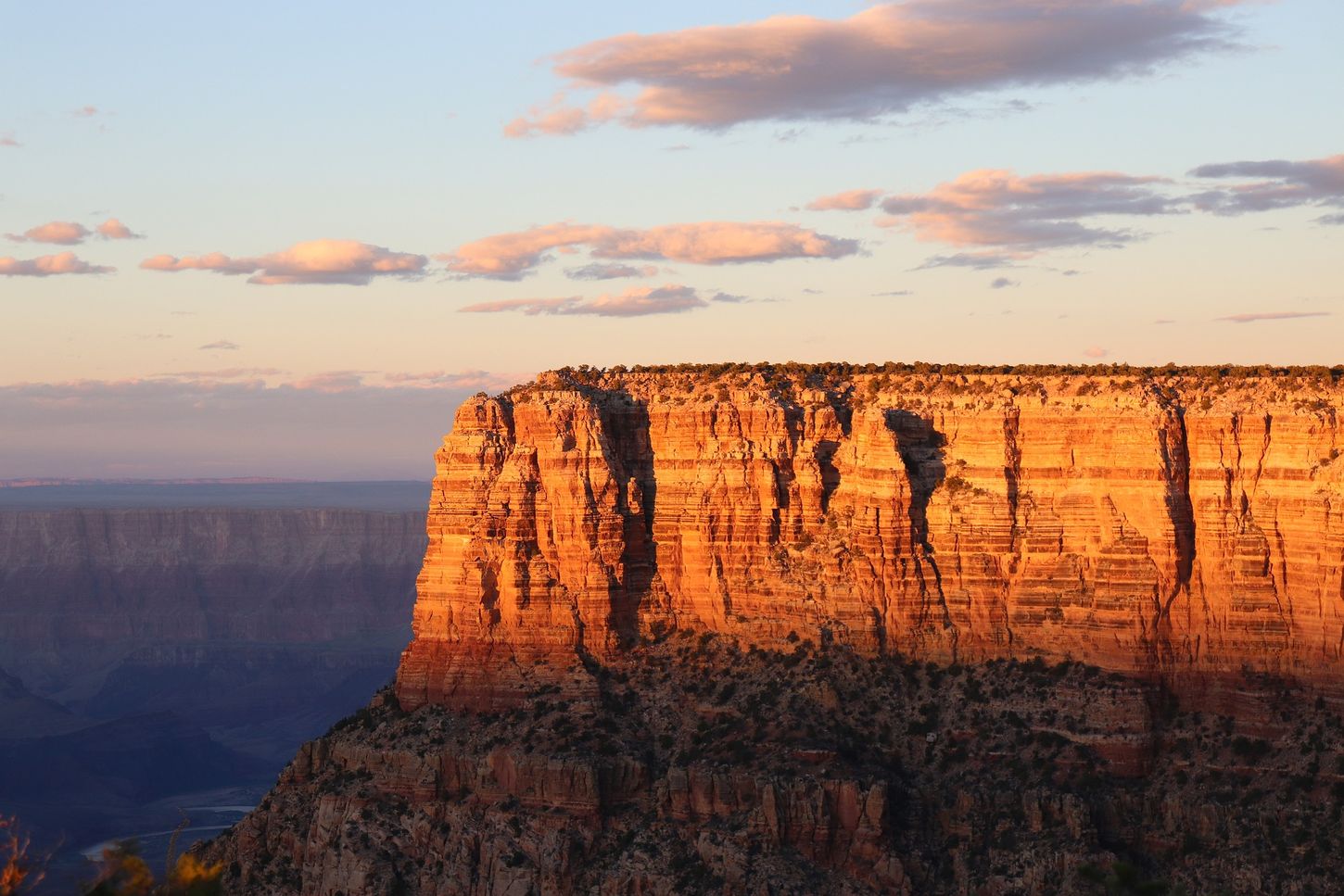 atardecer en el Gran Cañón colores del Gran Cañón