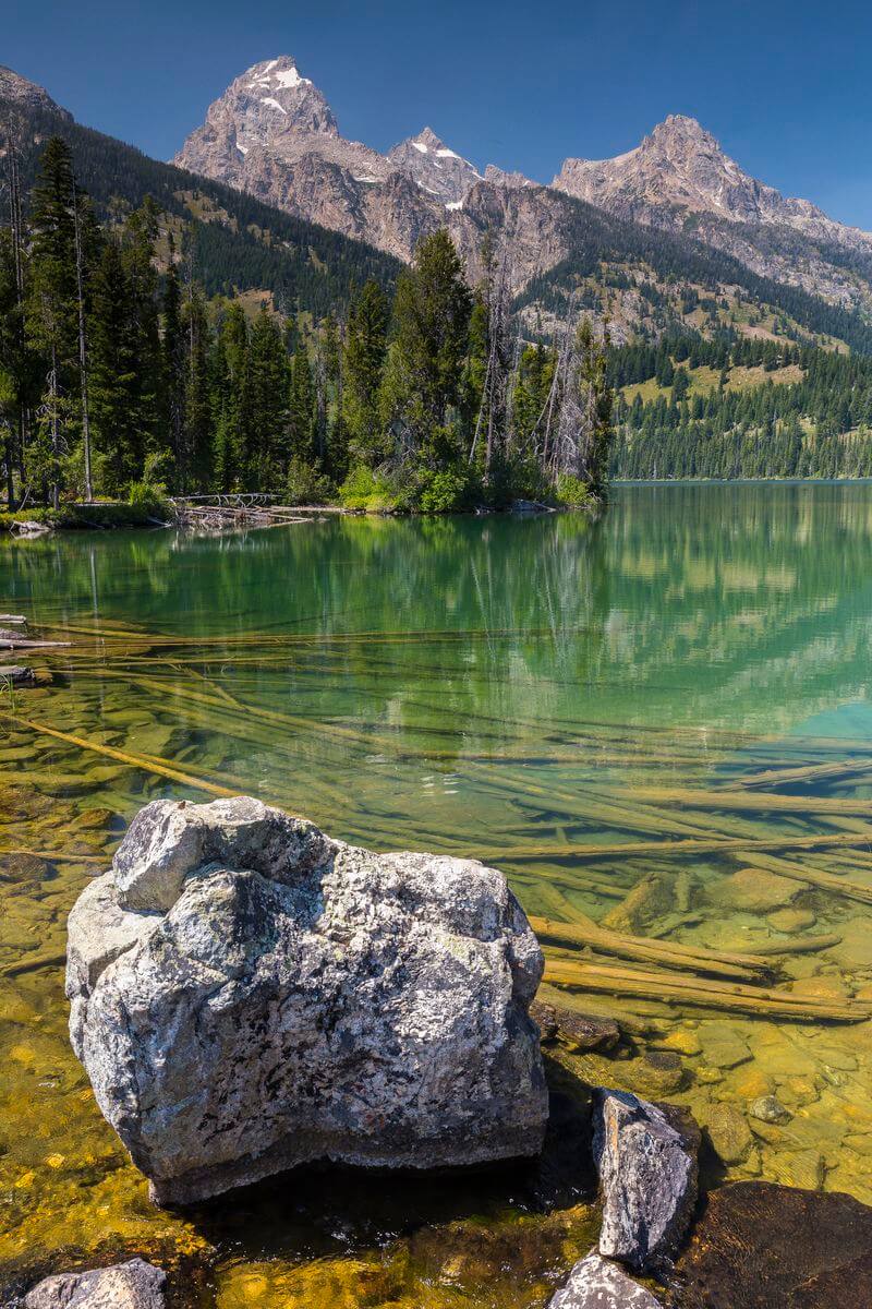 paisaje del Parque Nacional Grand Teton increíble lago en el Parque Nacional Grand Teton