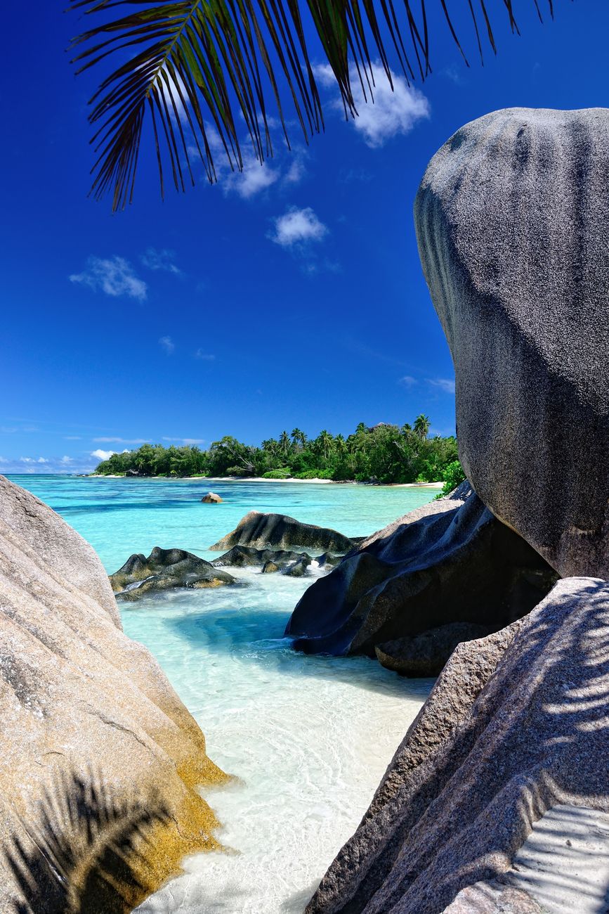 soñando con la playa de La Digue playa de arena blanca en la isla de La Digue