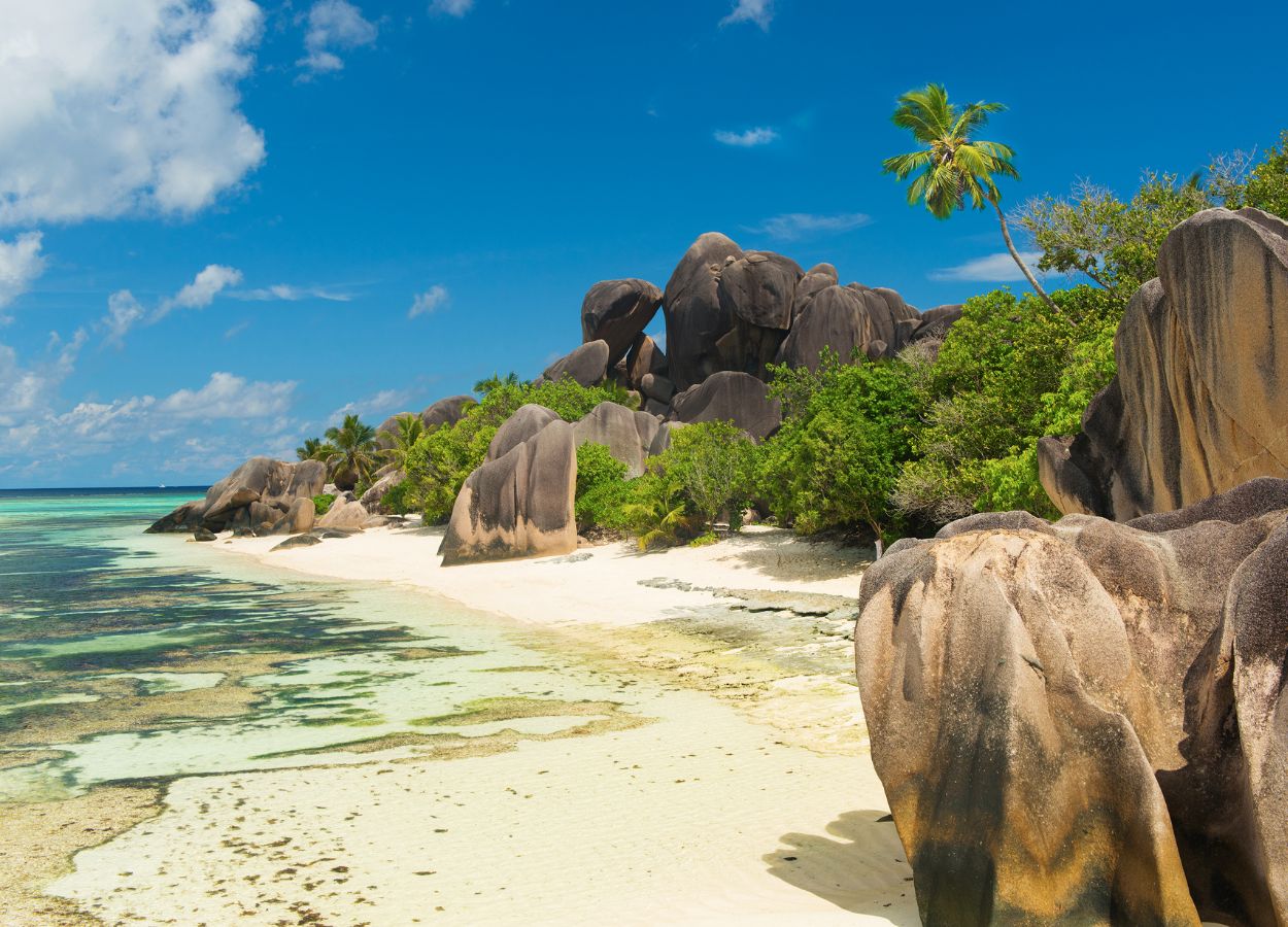 La Digue, playa magnífica Playa Anse Source d’Argent