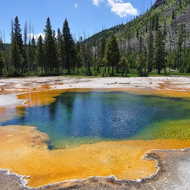 el Parque de Yellowstone y sus géiseres puntos calientes del Parque Nacional de Yellowstone