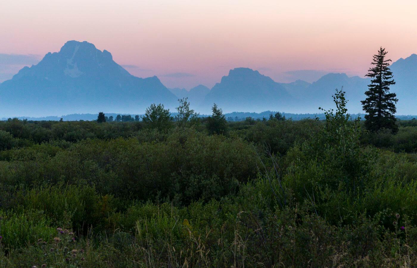 amanecer en el Parque Nacional Grand Teton atardecer en el Parque Nacional Grand Teton