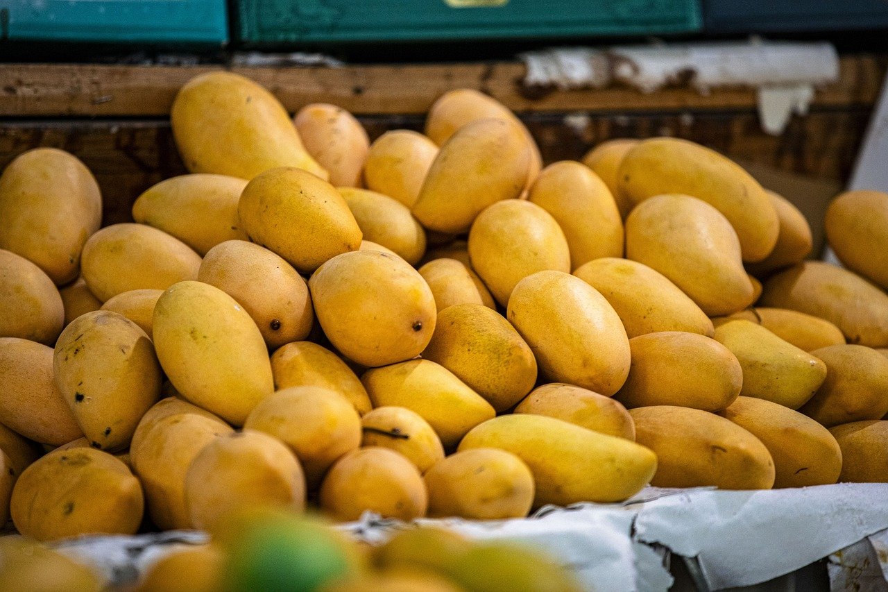 mangos de Seychelles mercado de mangos