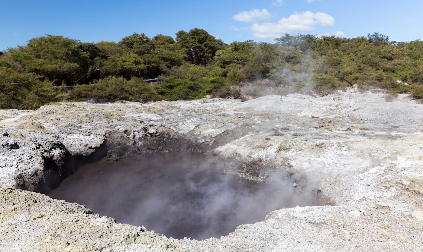charco de barro Wai-O-Tapu charco de barro Wai-O-Tapu, Nueva Zelanda
