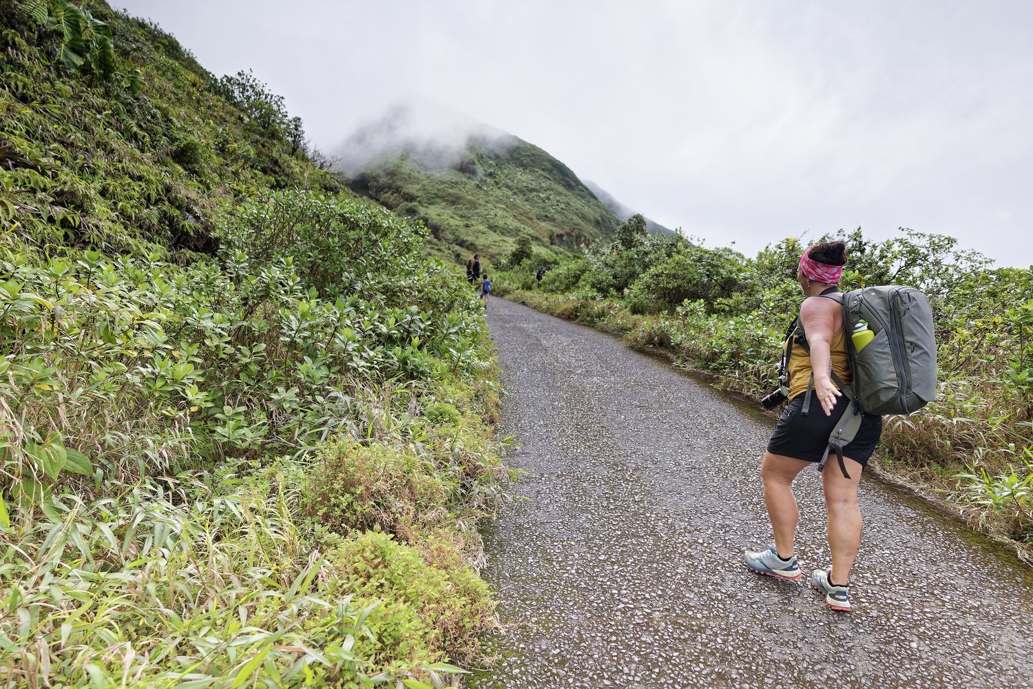 mélanie en La Soufrière melanie en la carretera de Soufrière