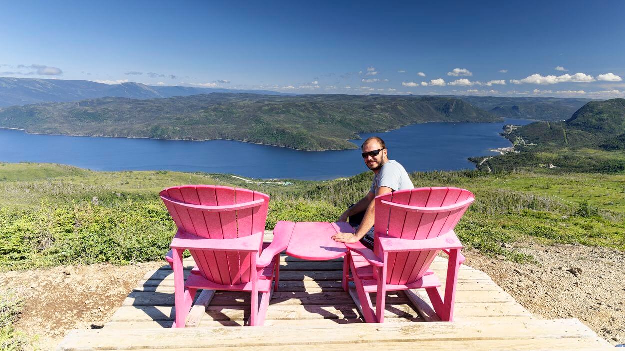 yo en Gros Morne sendero mirador en Gros Morne