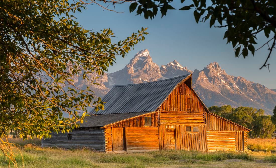 Moulton Row, Parque Nacional Grand Teton Granero Moulton, una belleza