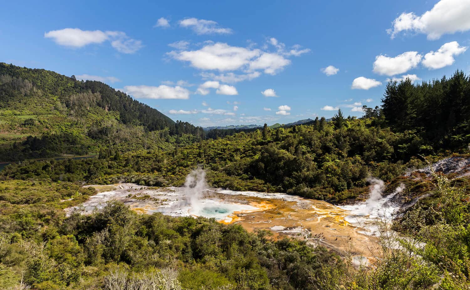 Orakei Korako en la Isla Norte de Nueva Zelanda Orakei Korako, vista increíble