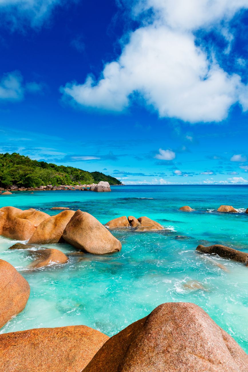 Playa de La Digue playa en La Digue, Seychelles