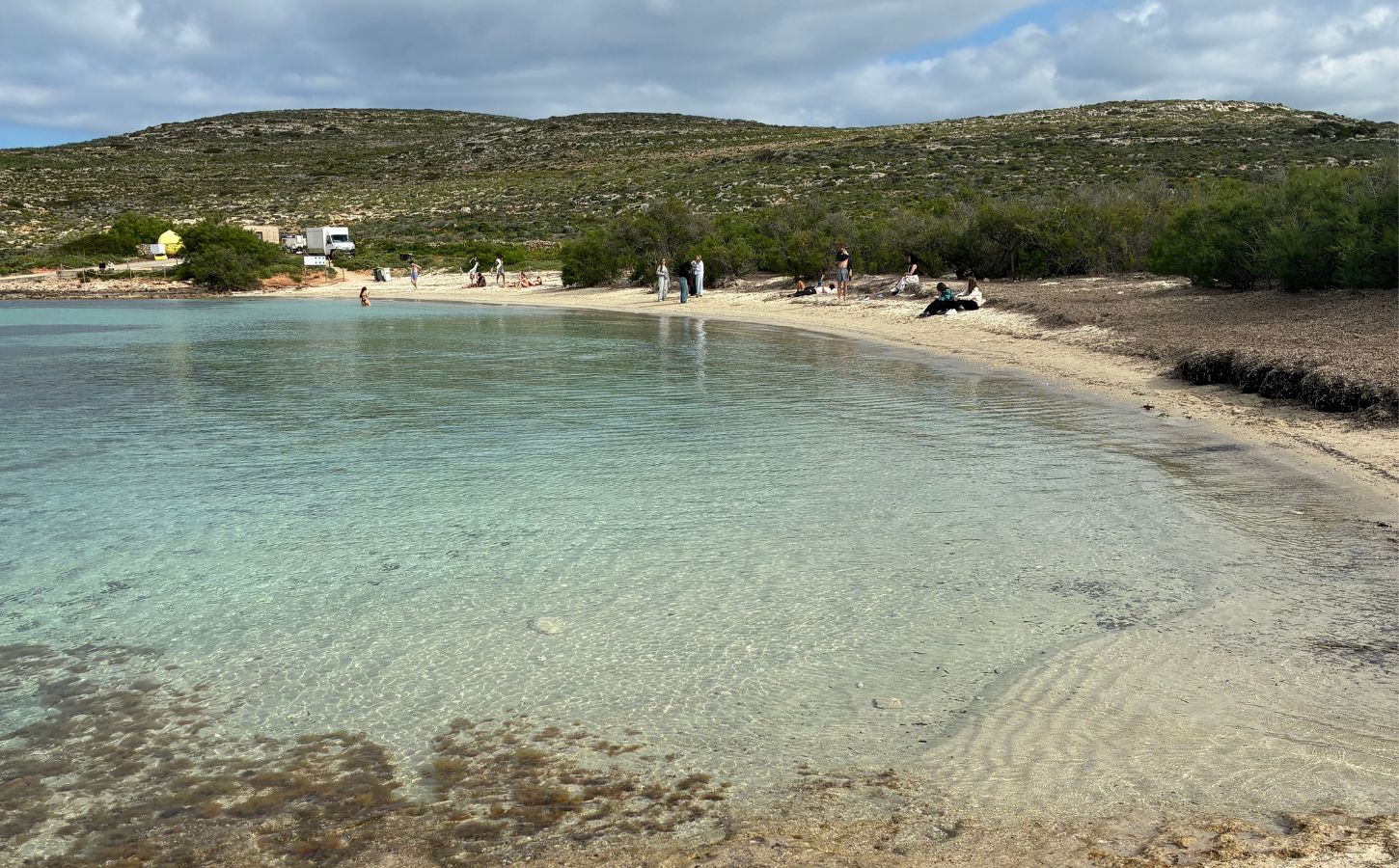 Playa Santa Marija, Malta la única playa real en Comino, Malta