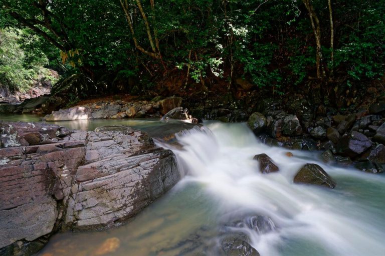 Saut Acomat en Guadalupe río en Saut Acomat