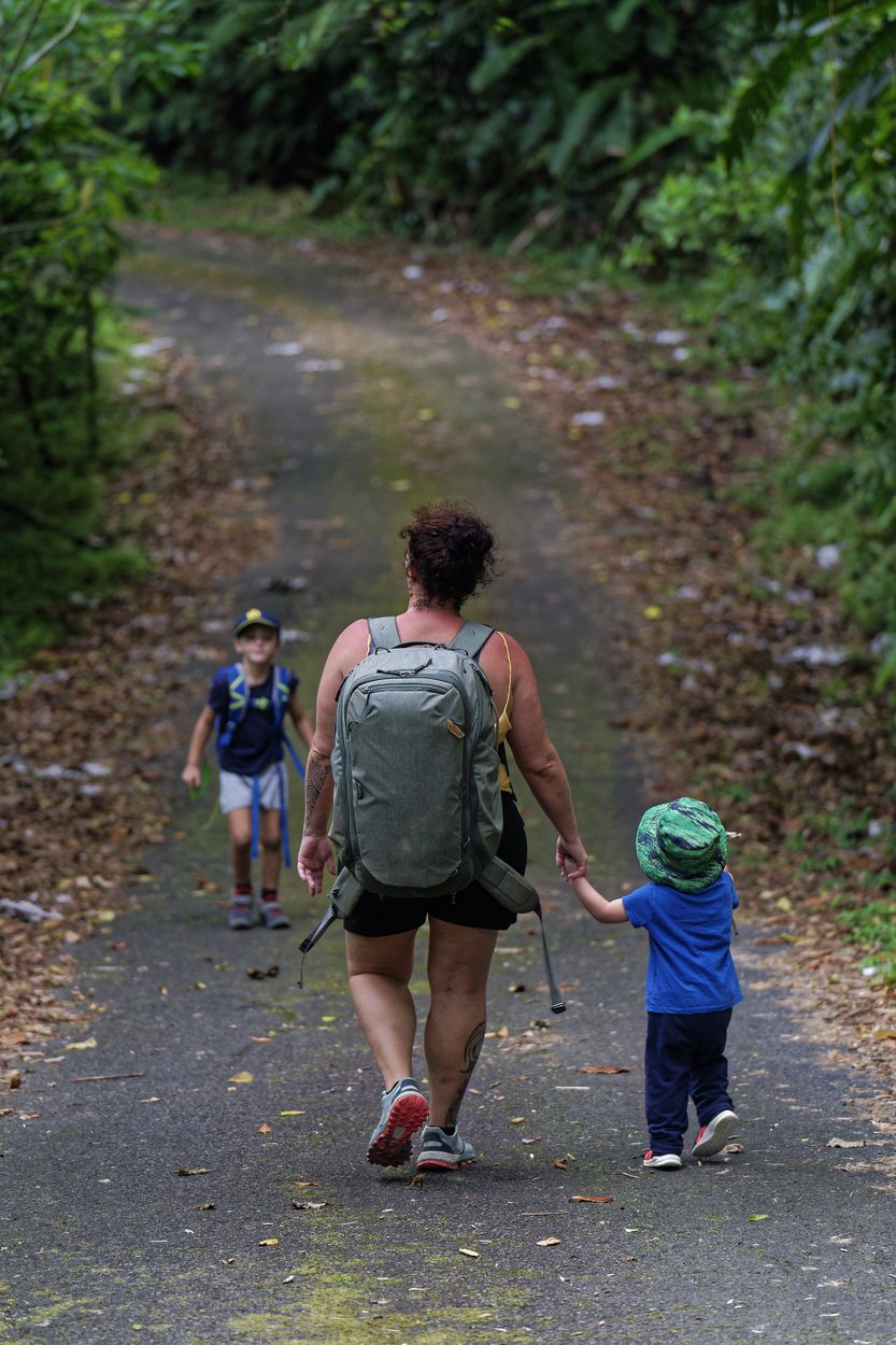 Soufrière con la familia Soufrière con la familia