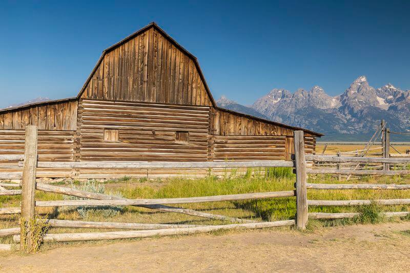 magnífico Parque Nacional Grand Teton fila dentro del área de Mormon Row