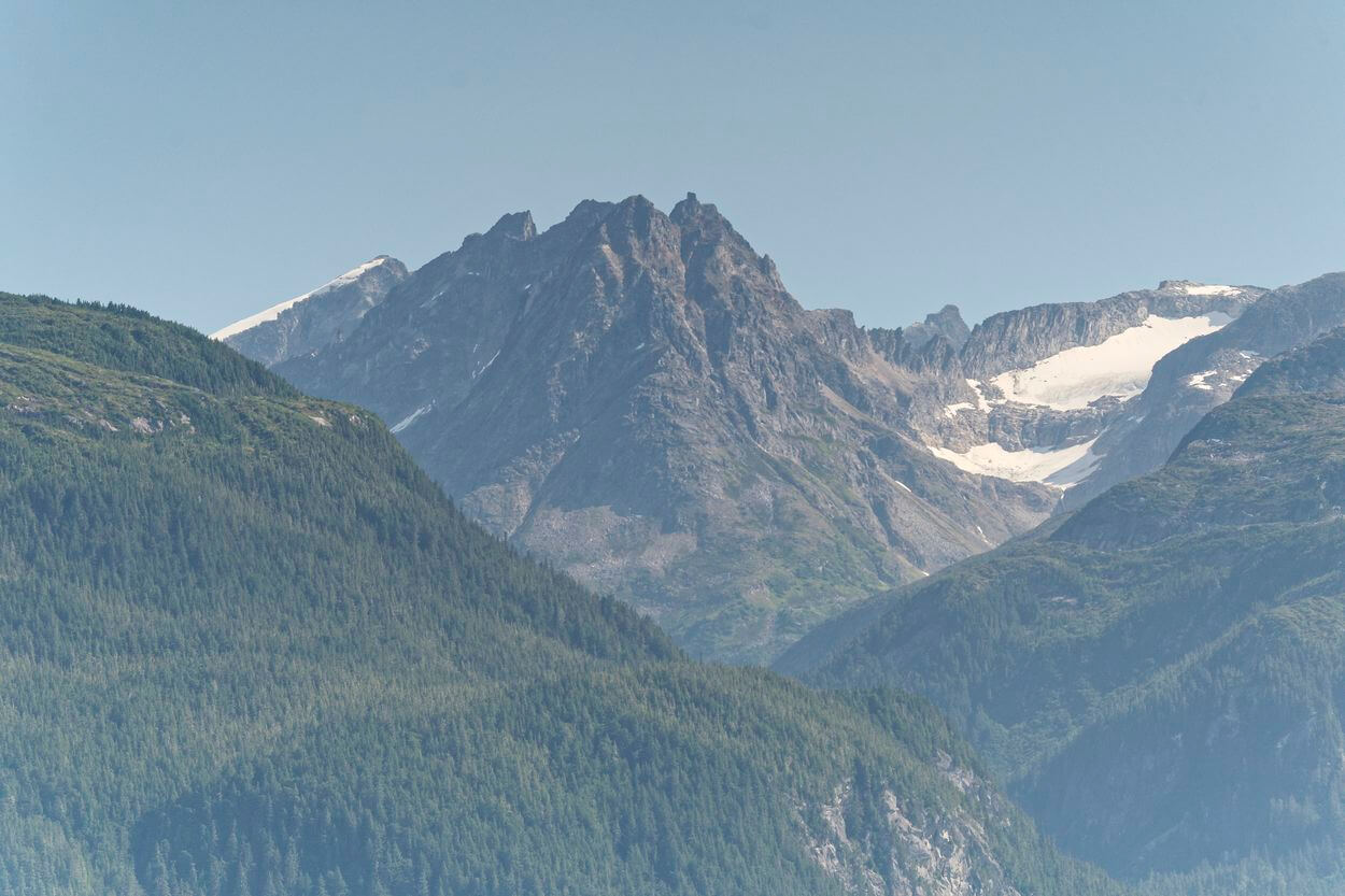 vista desde el final de la caminata montaña Haines
