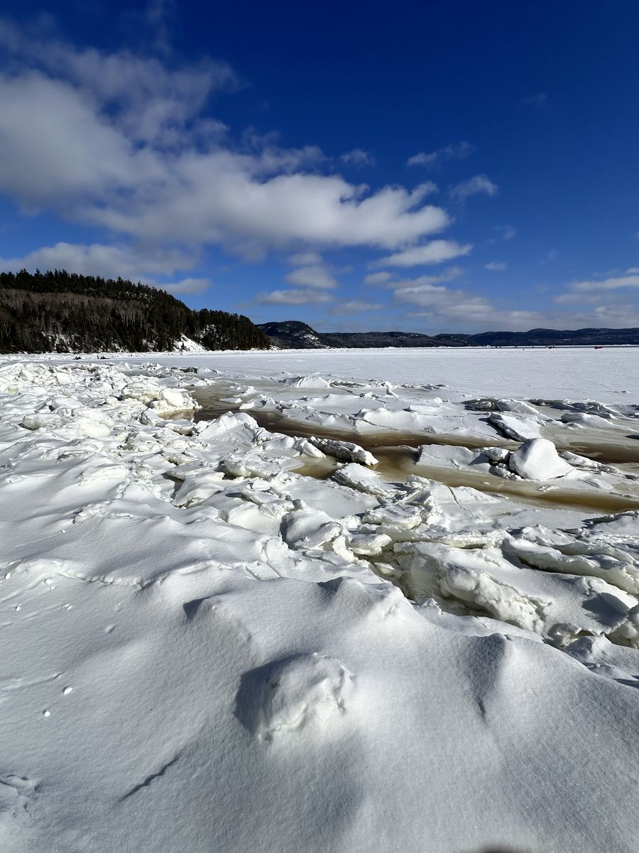 glace sur le fjord glace fjord