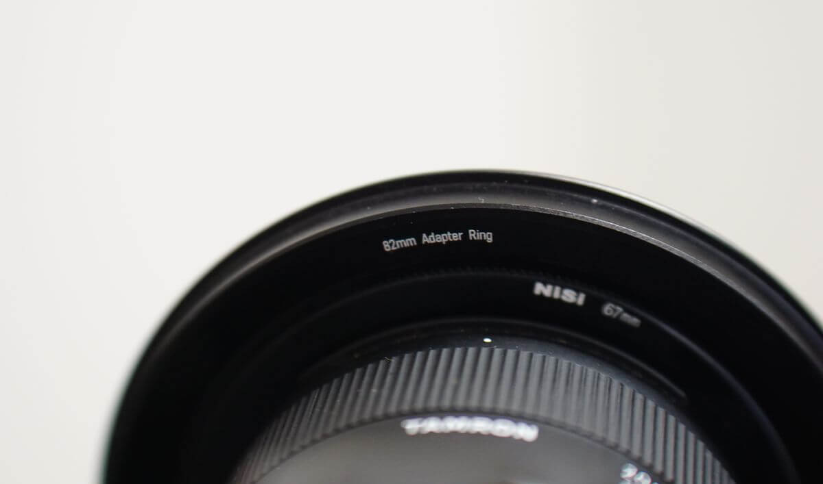 82-mm-Ring auf 20-mm-Tamron Ring 82 mm + 67 mm