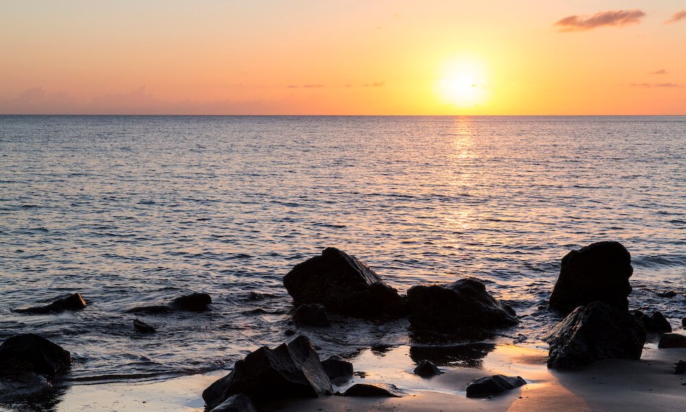 Perfekter Sonnenuntergang für einen umgekehrten GND-Filter Verwenden Sie den umgekehrten GND-Filter für den Sonnenuntergang