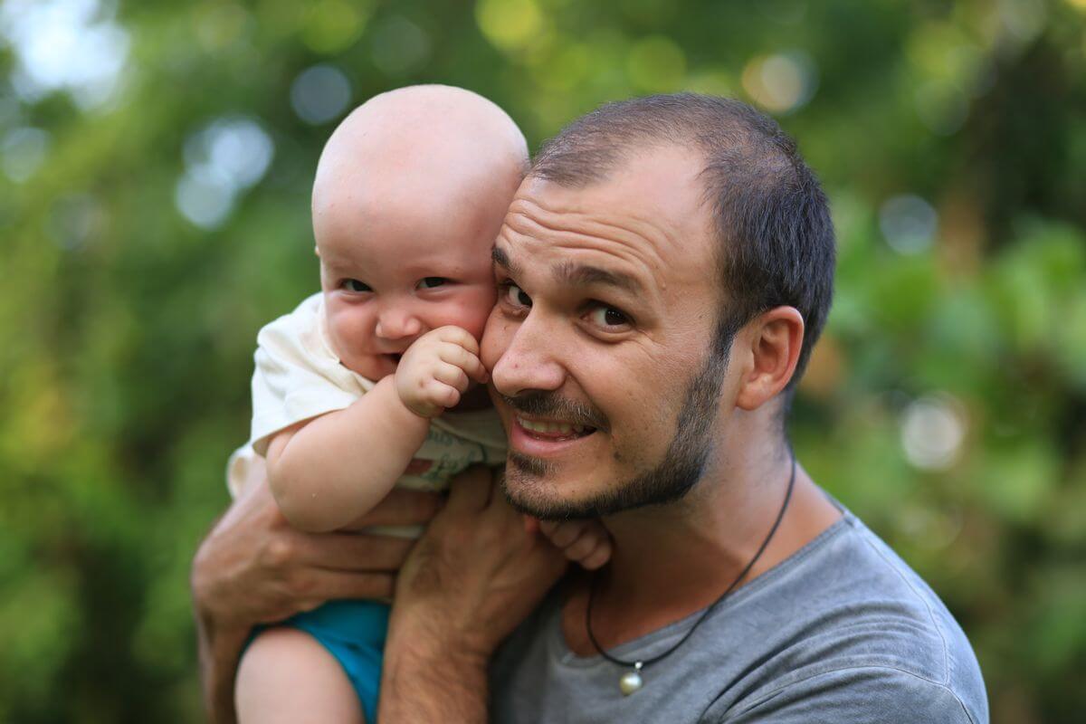 Porträt von Sylvain und Téo Familienporträt