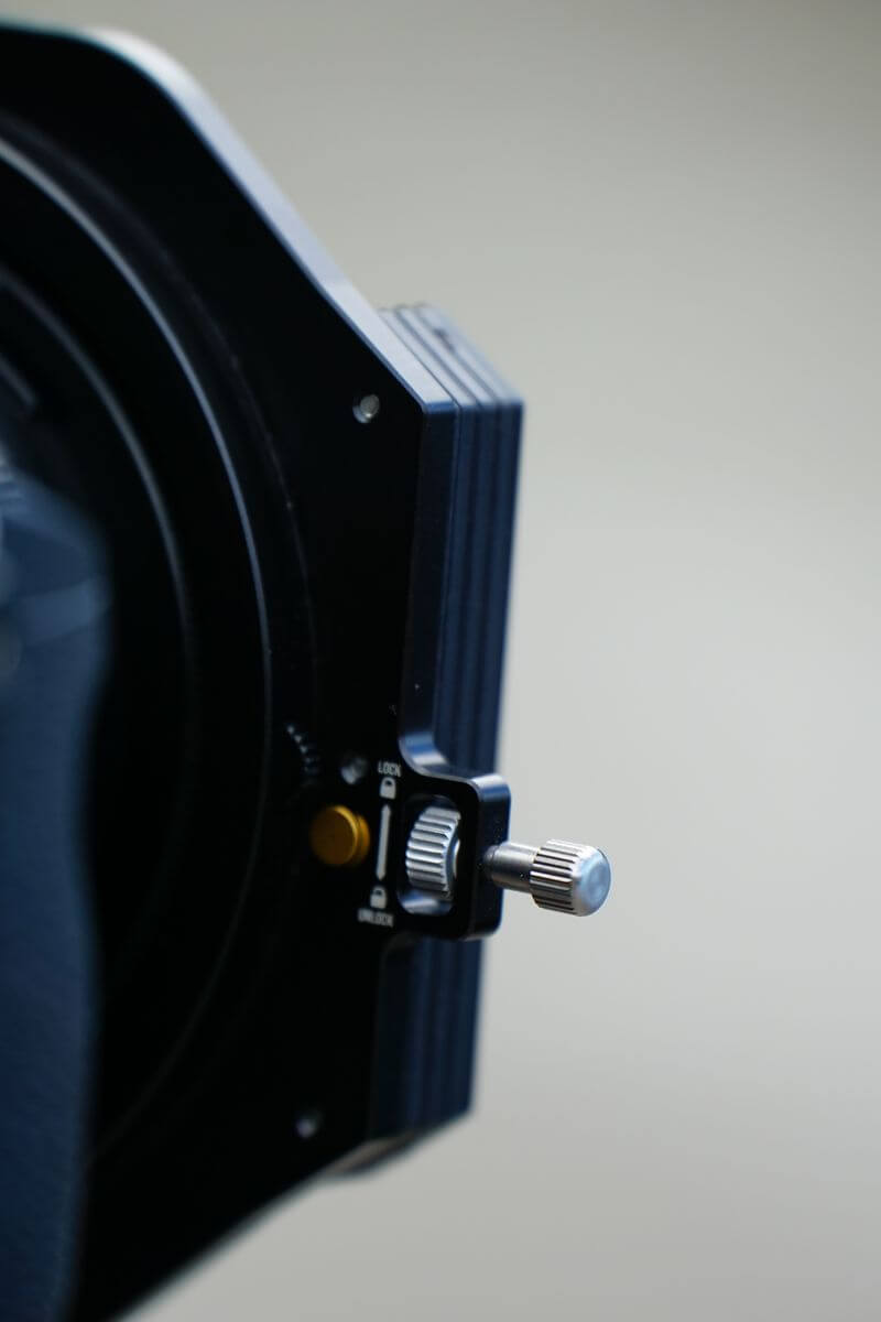 detalle de la perilla del portafiltros Nisi V7 perilla del portafiltros Nisi V7