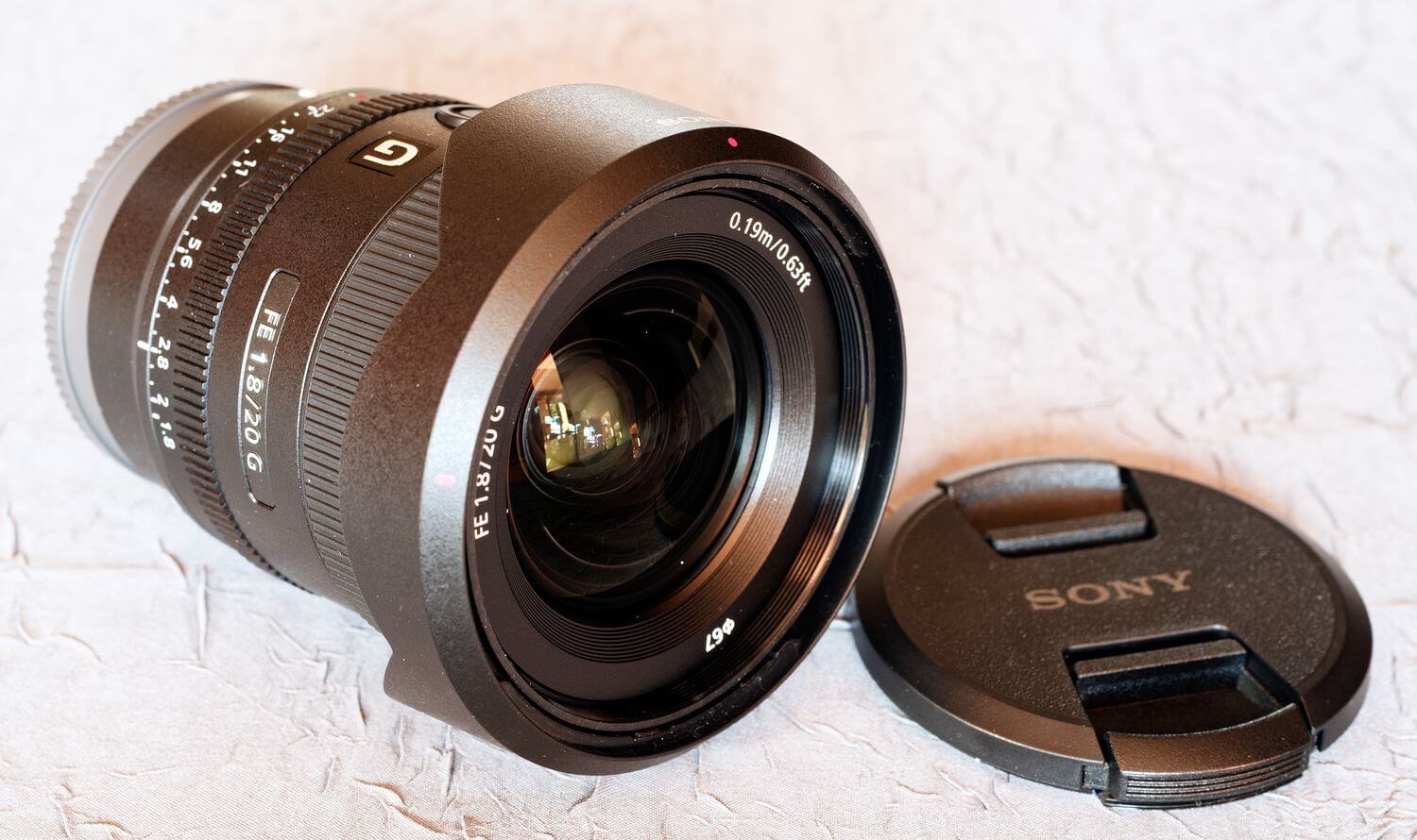 el Sony 20mm f:1.8 FE vista general del Sony 20mm f/1.8