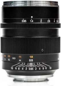 50 mm de terceros Zhong Yi Canon RF Mitakon 50 mm para montura Canon RF
