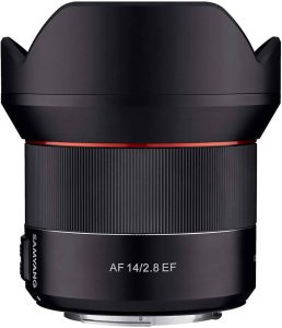objetivo gran angular de bajo precio para Canon de Samyang el Samyang 14mm f/2.8 AF, una buena alternativa